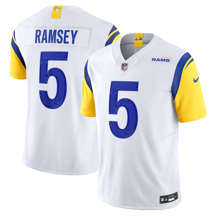 Men Los Angeles Rams 5 Jalen Ramsey Nike White Vapor F.U.S.E. Limited NFL Jersey